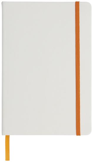 Anteckningsbok Spectrum A5 färgade band med tryck Vit/Orange