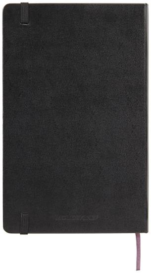 Anteckningsbok Moleskine Classic L, hårt omslag – blanka med tryck Svart