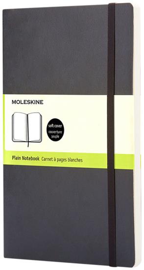 Anteckningsbok Moleskine Classic L, mjukt omslag – blanka med tryck Svart