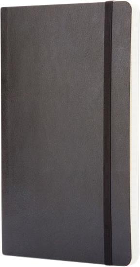 Anteckningsbok Moleskine Classic L, mjukt omslag – rutat med tryck Svart