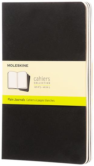 Anteckningsbok Moleskine Cahier Journal L – blankt med tryck Svart