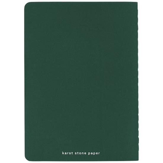 Anteckningsbok Karst® A6 av stenpapper med tryck Mörkgrön