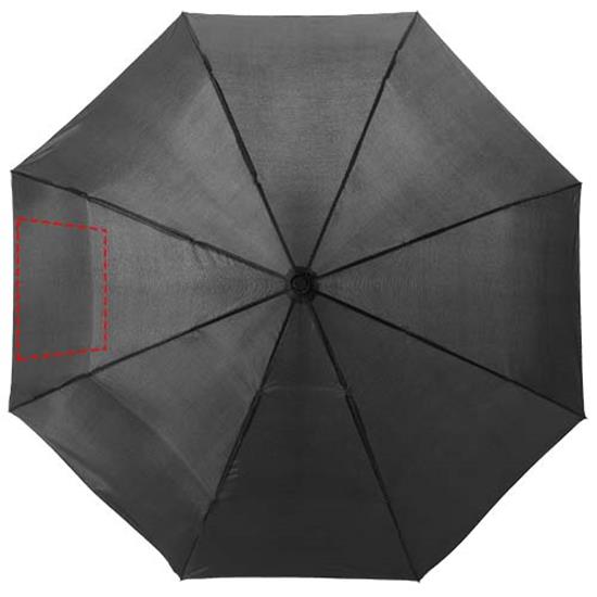 Kompaktparaply Alex 21,5" med tryck Svart
