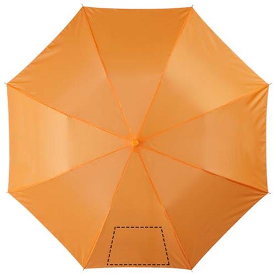 Kompaktparaply Oho 20" med tryck Orange