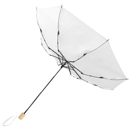 Paraply Birgit 21" rPET med tryck Vit