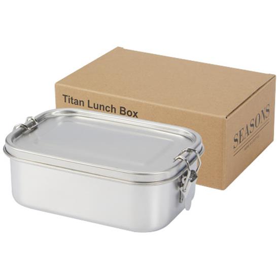 Lunchlåda Titan med tryck Silver