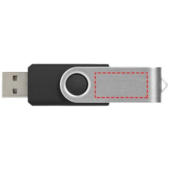 USB-minne Rotate Basic 2GB med tryck Svart/Silver