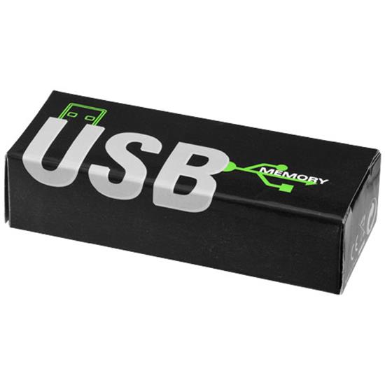 USB-minne Rotate Metall 4GB med tryck Svart
