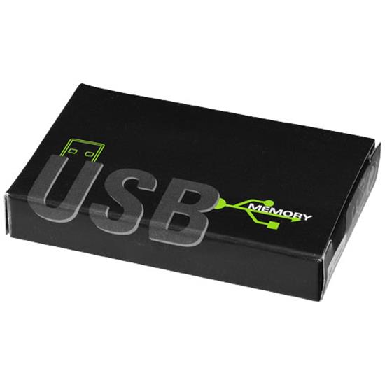 USB-minne Slim kreditkort 2GB med tryck Vit