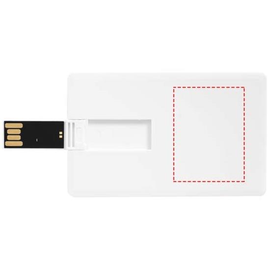 USB-minne Slim kreditkort 4GB med tryck Vit