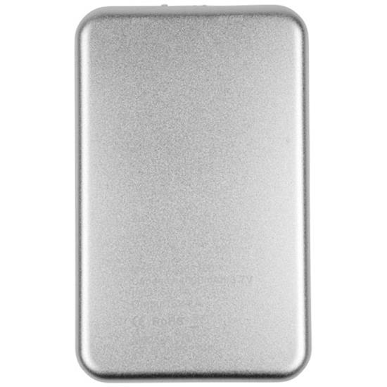 Powerbank Bask 4000 mAh med solcell med tryck Silver