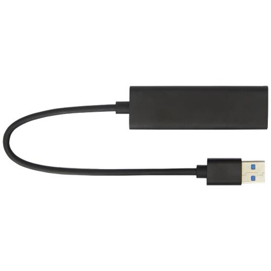 USB-hub Adapt USB 3.0 med tryck Svart