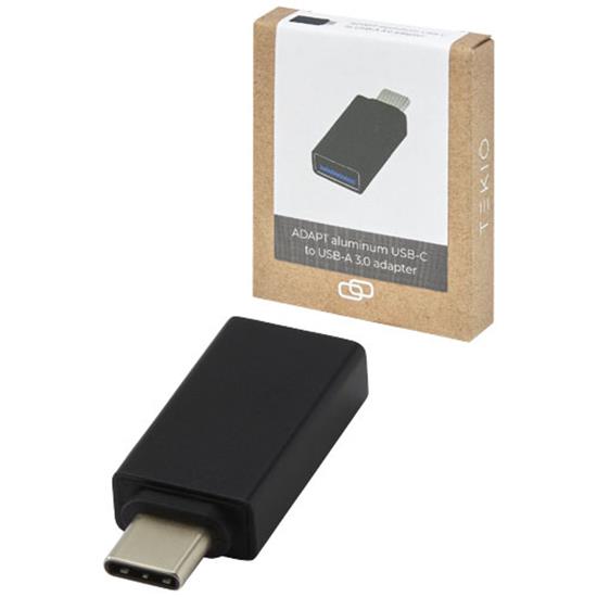 USB-C till USB-A Adapt med tryck Svart