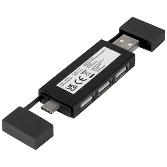 USB-hubb Mulan med tryck Svart