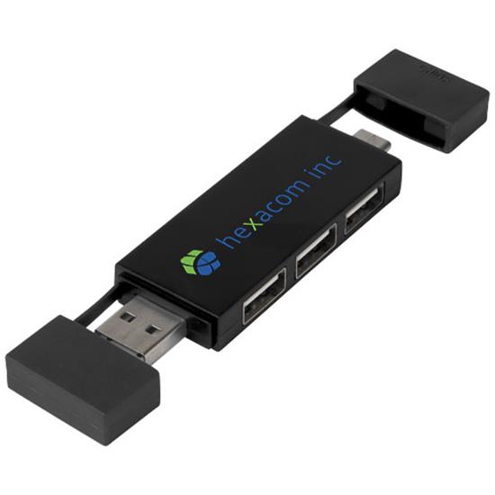 USB-hubb Mulan med tryck Svart