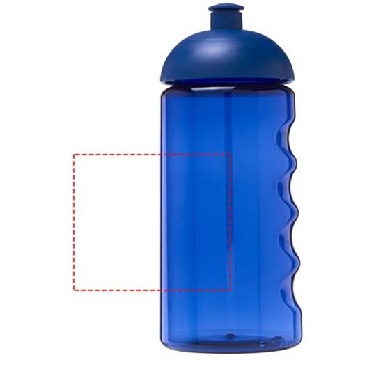 Sportflaska H2O Active® Bop 500ml rPET med kupollock med tryck Blå