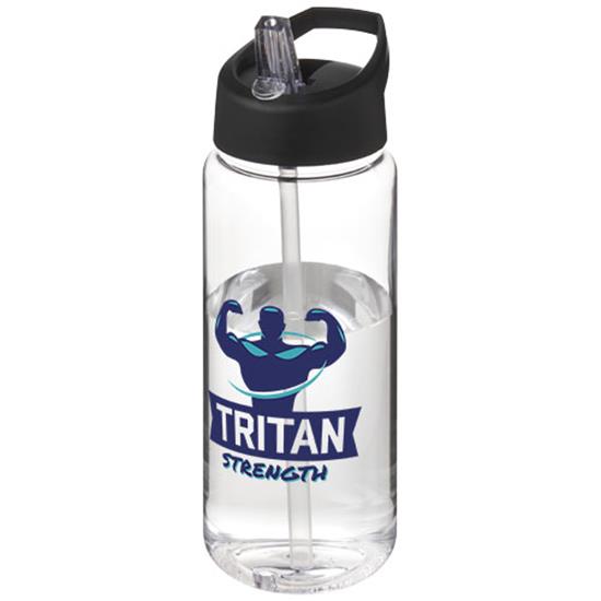 Vattenflaska H2O Active® Octave Tritan™ 600ml med piplock med tryck Vit