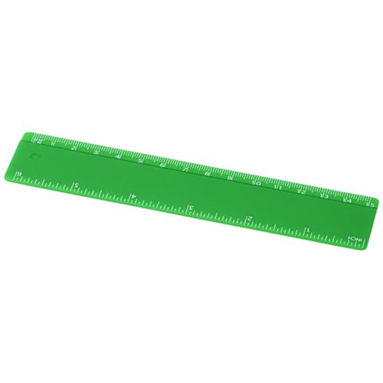 Linjal Refari 15 cm av återvunnen plast med tryck Grön