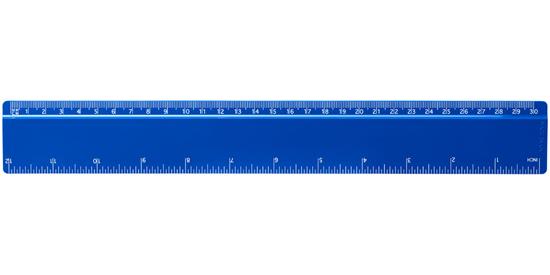 Linjal Renzo 30cm med tryck Blå