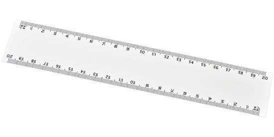 Linjal Arc 20cm flexibel med tryck Vit