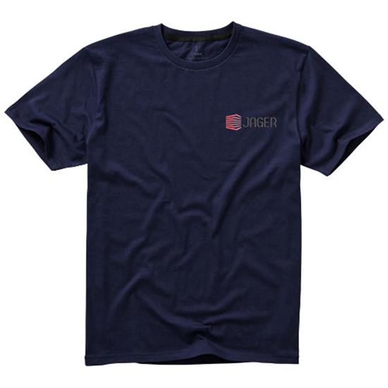 T-shirt Nanaimo med tryck Marinblå