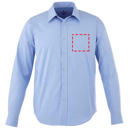 Skjorta Hamell Stretch med tryck Ljusblå