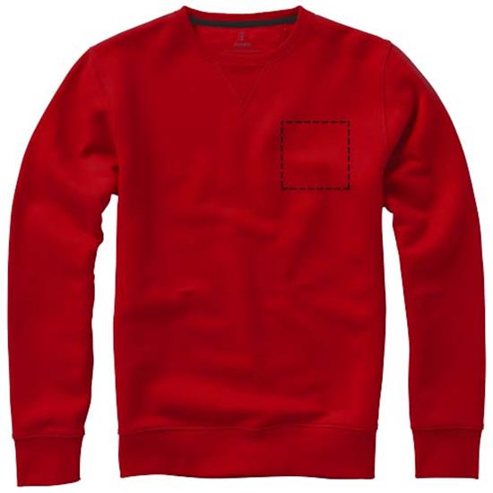 Sweatshirt Surrey Unisex med tryck Röd