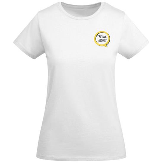 T-shirt Roly Breda Dam med tryck Vit