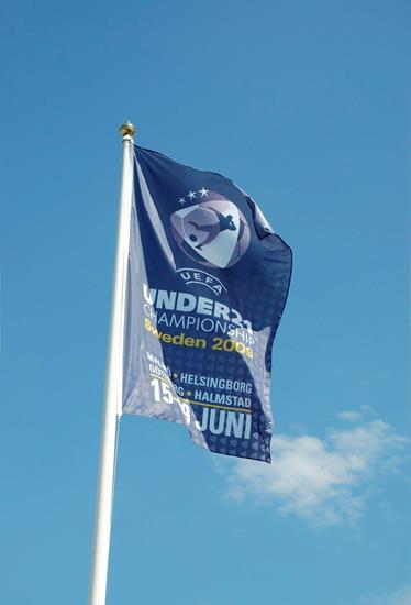 Reklamflagga Stående 150x300 cm med tryck Vit