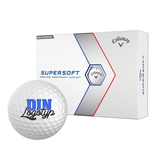Golfboll Callaway Super Soft med tryck Vit