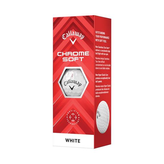 Golfboll Callaway Chrome Soft med tryck Vit