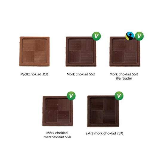 Chokladkvadrater 5g med tryck Egen färg/design