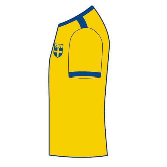 Sverige T-shirt med tryck Gul/Blå