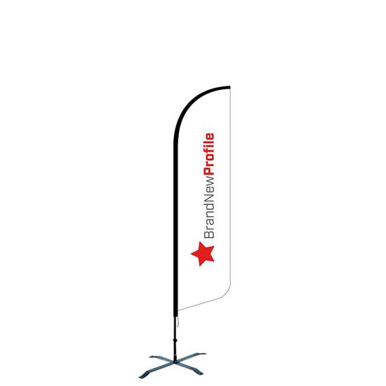 Beachflagga HAJ Medium 360cm med tryck Egen design