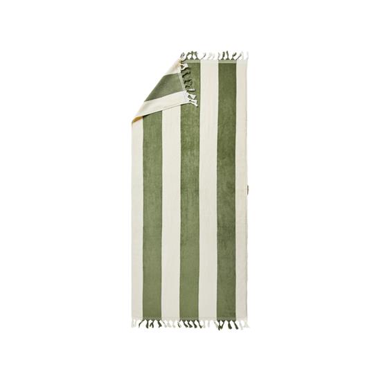 Badlakan VINGA Valmer 80x180cm med tryck Grön