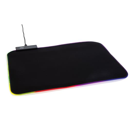 Musmatta RGB gaming 36x26cm med tryck Svart