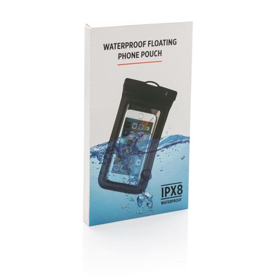 Vattentät mobilfodral IPX8 med tryck Svart