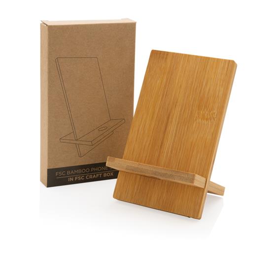 Mobilställ i FSC® bambu med tryck Brun