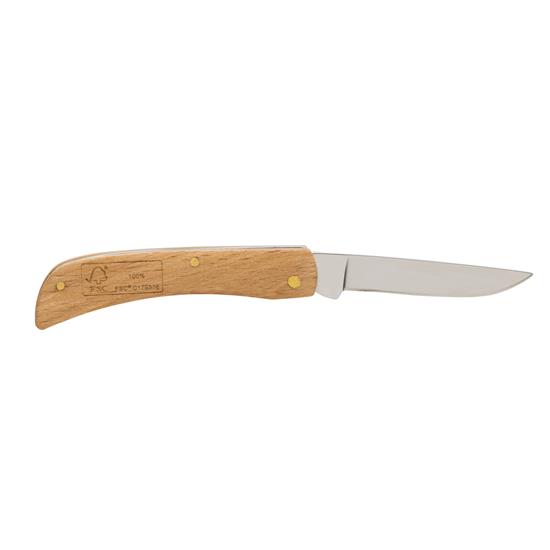 Fickkniv i FSC® trä med tryck Brun