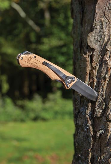 Fickkniv Outdoor i FSC® trä med tryck Brun