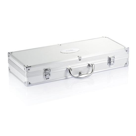 BBQ-box 12 delar med tryck Silver