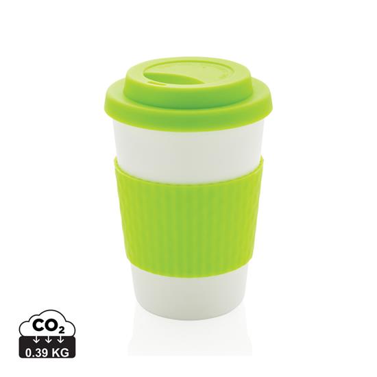 Take-Away Kaffe 270ml med grepp med tryck Grön