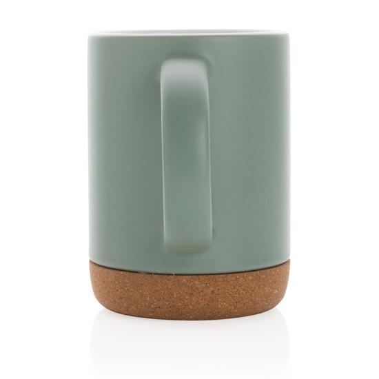 Keramikmugg Kork 280ml med tryck Grön