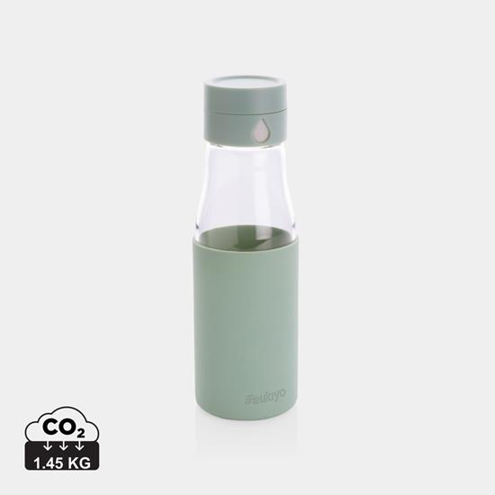Glasflaska Ukiyo 600ml med tryck Grön