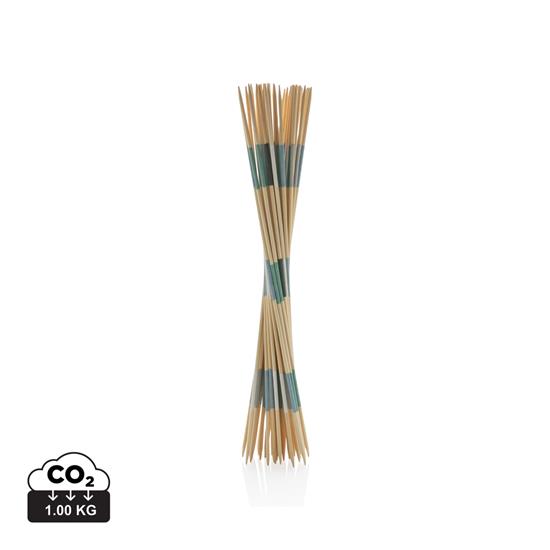 Jumbo plockepinn/mikado i bambu med tryck Brun