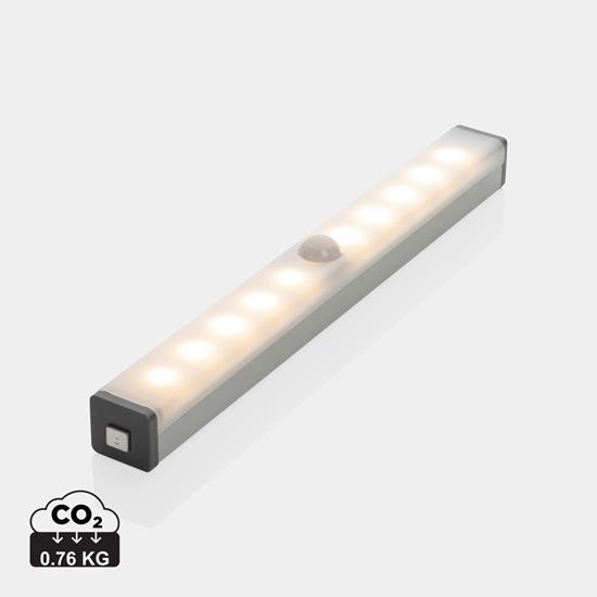 LED-lampa med rörelsesensor, laddningsbar med tryck Silver