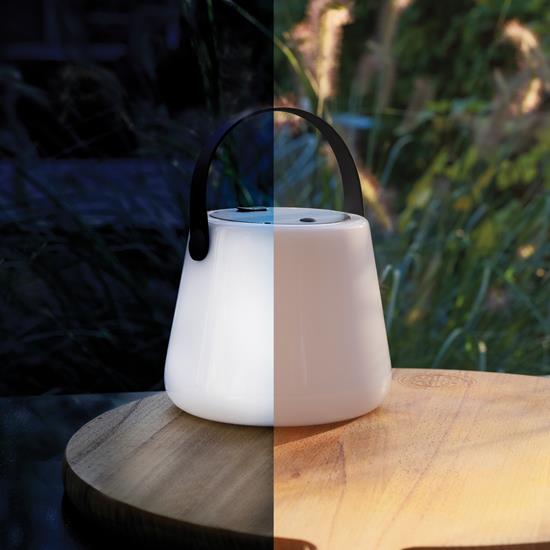 Lampa SolarGlow Outdoor med tryck Vit