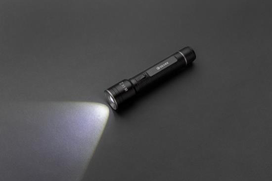 Ficklampa Gear X 10W USB-återuppladdningsbar med tryck Svart
