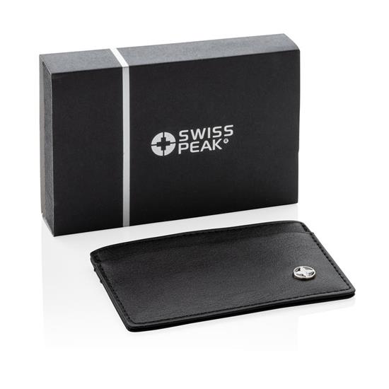Korthållare Swiss Peak RFID med tryck Svart
