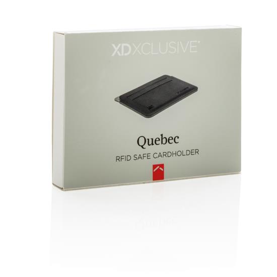 Korthållare Quebec RFID med tryck Svart